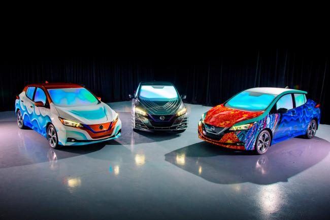 3 Nissan Leaf art car