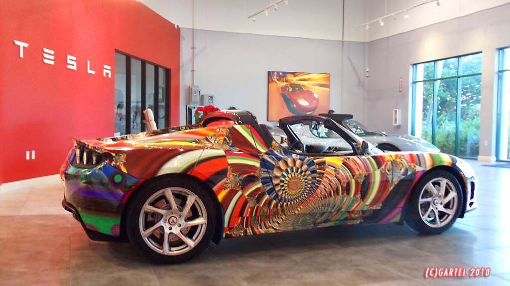 Tesla Roadster par Laurence Gartel